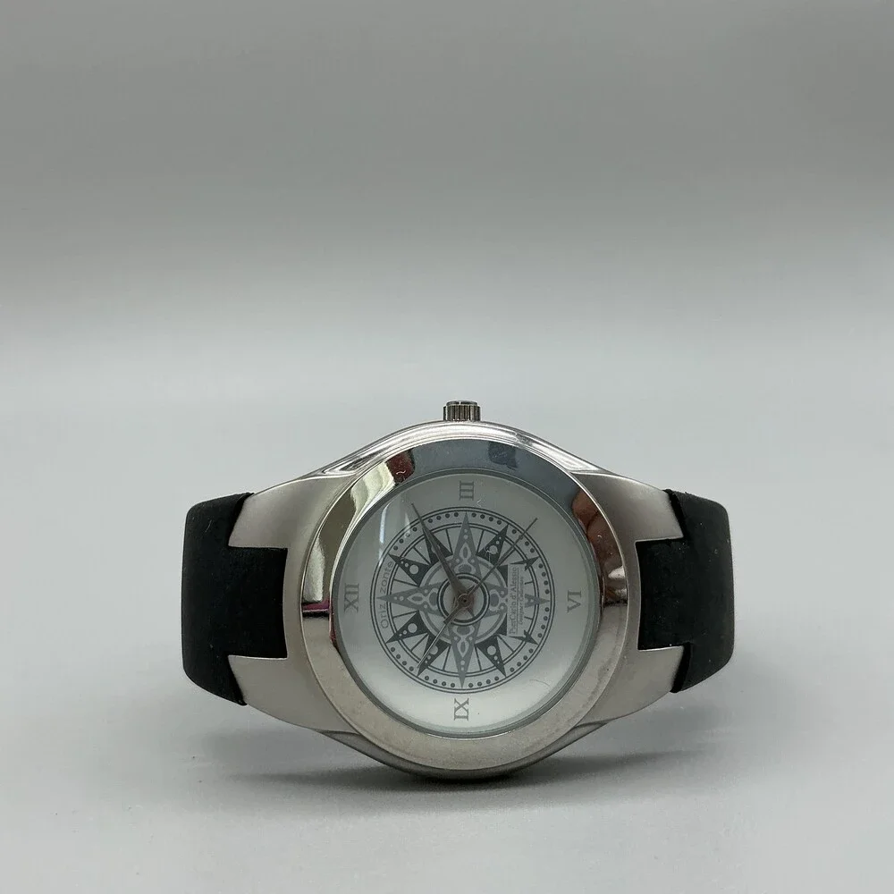 PierCarlo D'Alessio Orizzonte Elegance Mens Watch 37mm Silver Tone New Battery